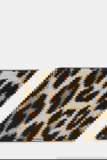 Портфейл GANNI GANNI Bou Leopard Print Card Holder Бежово | A6541, 4
