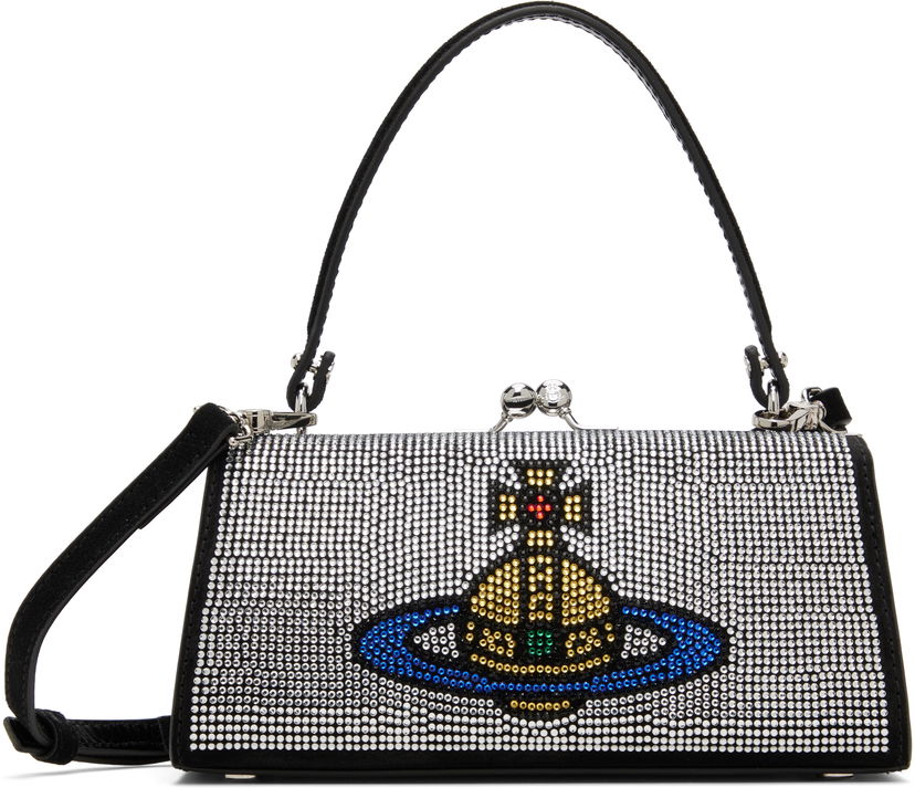 Дамска чанта Vivienne Westwood Doll XL Orb-Logo Crystal Top-Handle Bag Многоцветен | 4B010015W-PT000Q-