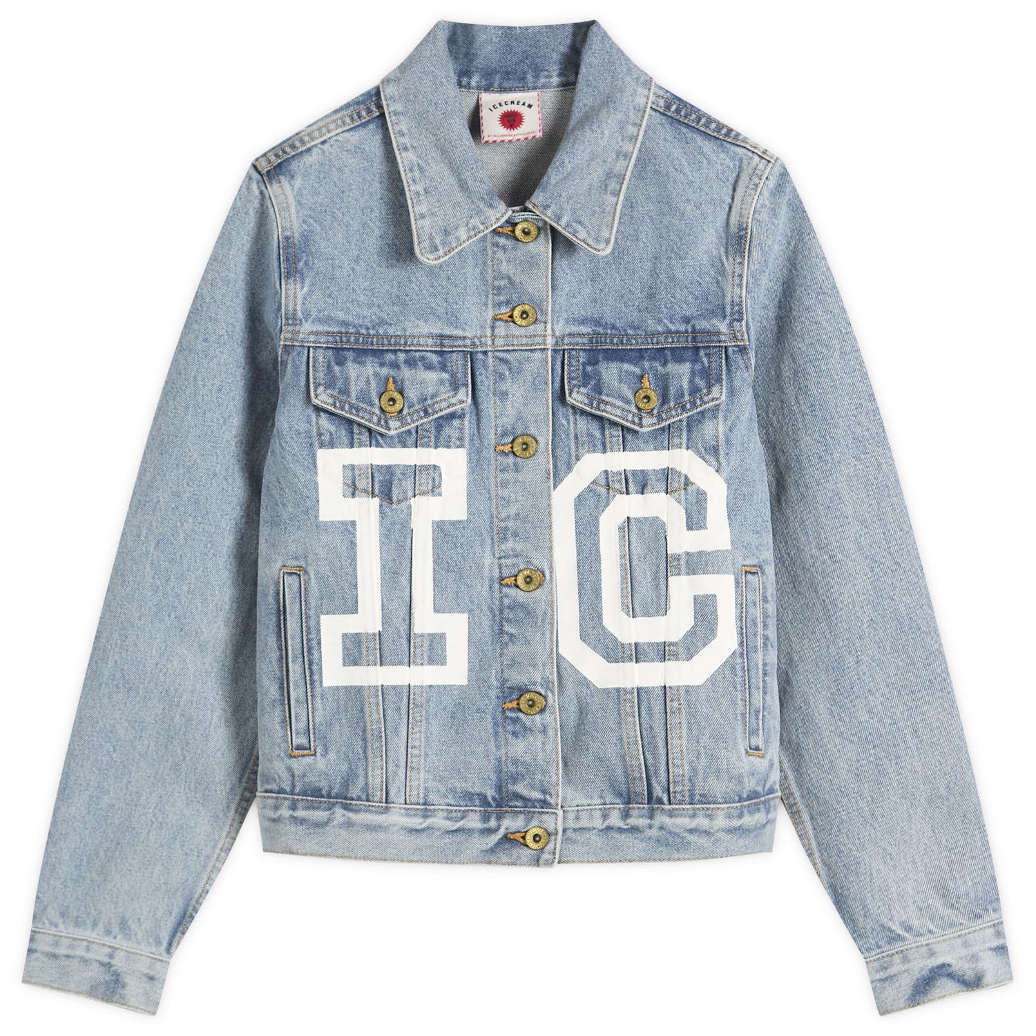 Яке BBC IceCream ICECREAM Trucker Jacket, Size Large Синьо | ICWW25303-LBL, 1