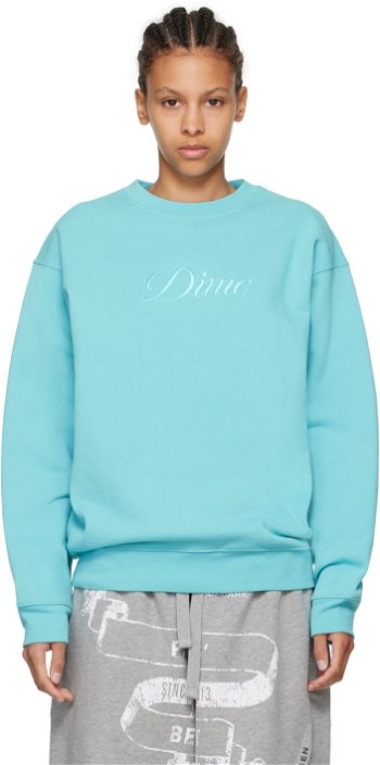 Dime Blue Cursive Sweatshirt DIMESP24D213BLU