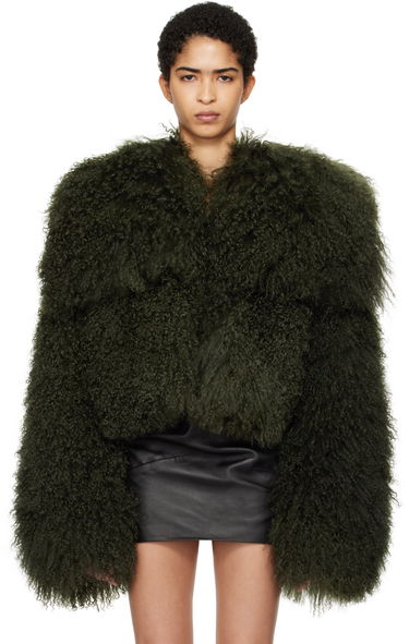 Яке The Attico Attico Cropped Shearling Jacket Зелено | 250WCB00081 LBT044AA, 0