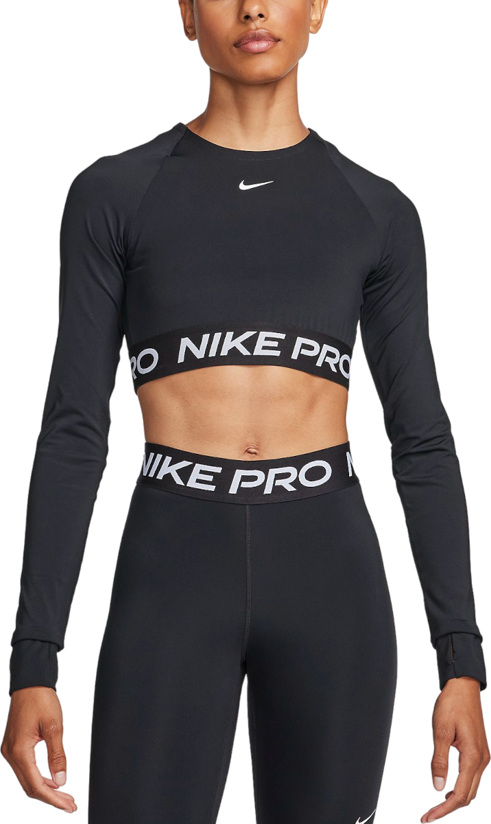Съкратен топ Nike PRO DF 365 CROP LS TOP Черно | fv5484-010, 0