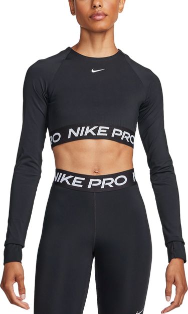 Съкратен топ Nike PRO DF 365 CROP LS TOP Черно | fv5484-010, 0