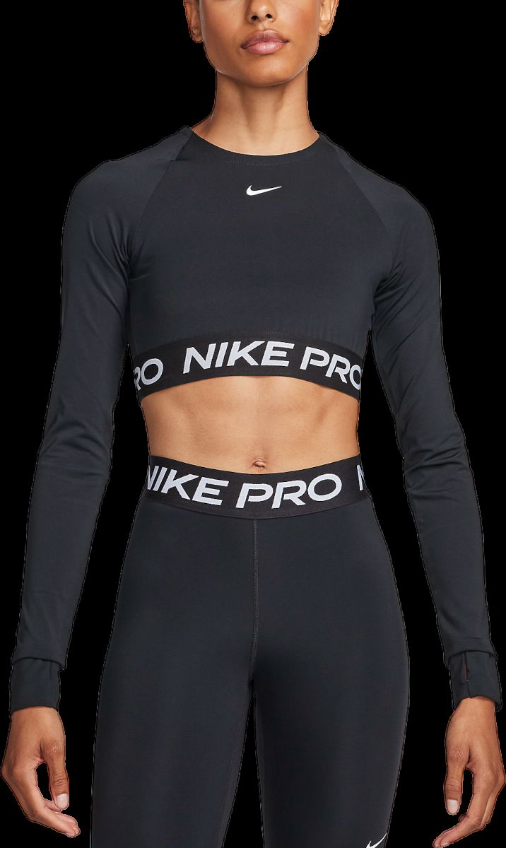 Съкратен топ Nike PRO DF 365 CROP LS TOP Черно | fv5484-010