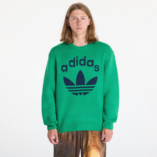 Knit Crewneck Green/ Night Indigo