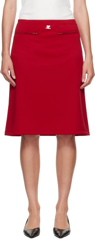 Пола Courrèges Courrèges Tracksuit Midi Skirt Червено | 325JJU296JS0250, 0