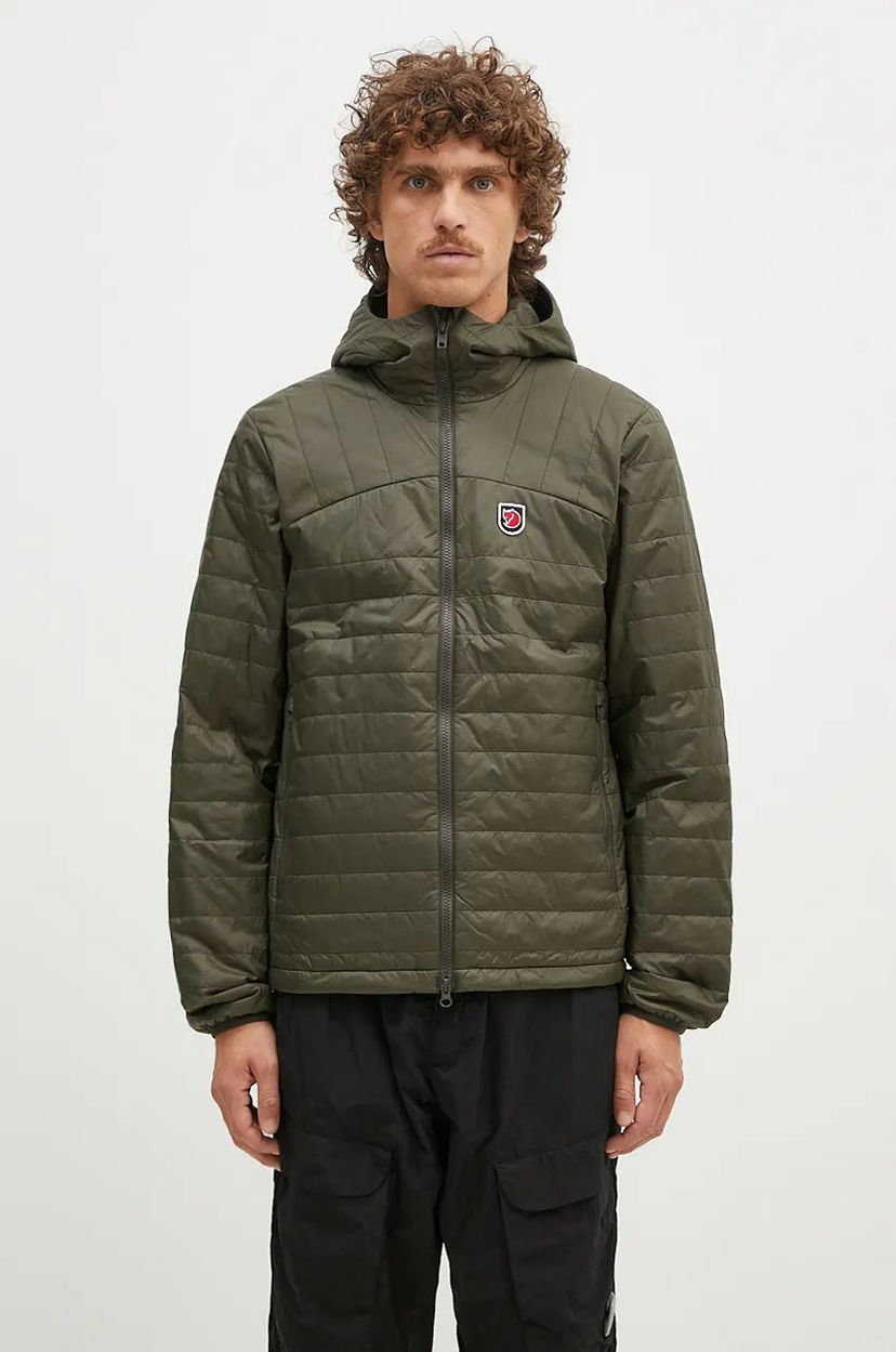 Пухо яке FJÄLLRÄVEN Expedition X-Latt Hoodie Jacket Зелено | F12500157.662