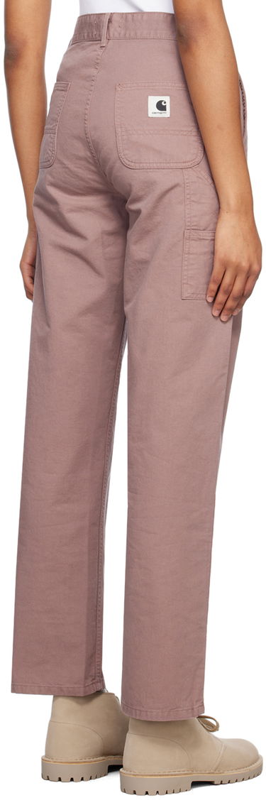 Панталони Carhartt WIP Pierce Cotton Straight Leg Pants Лилаво | I026588, 2