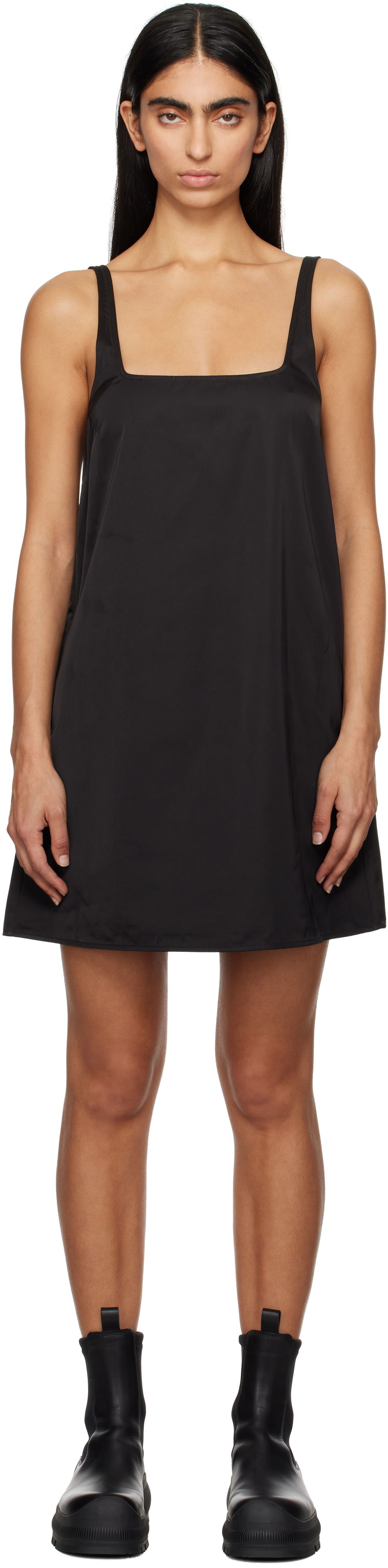 Pокля Soulland Capri Square Neck Mini Dress Черно | 42069-1206, 0