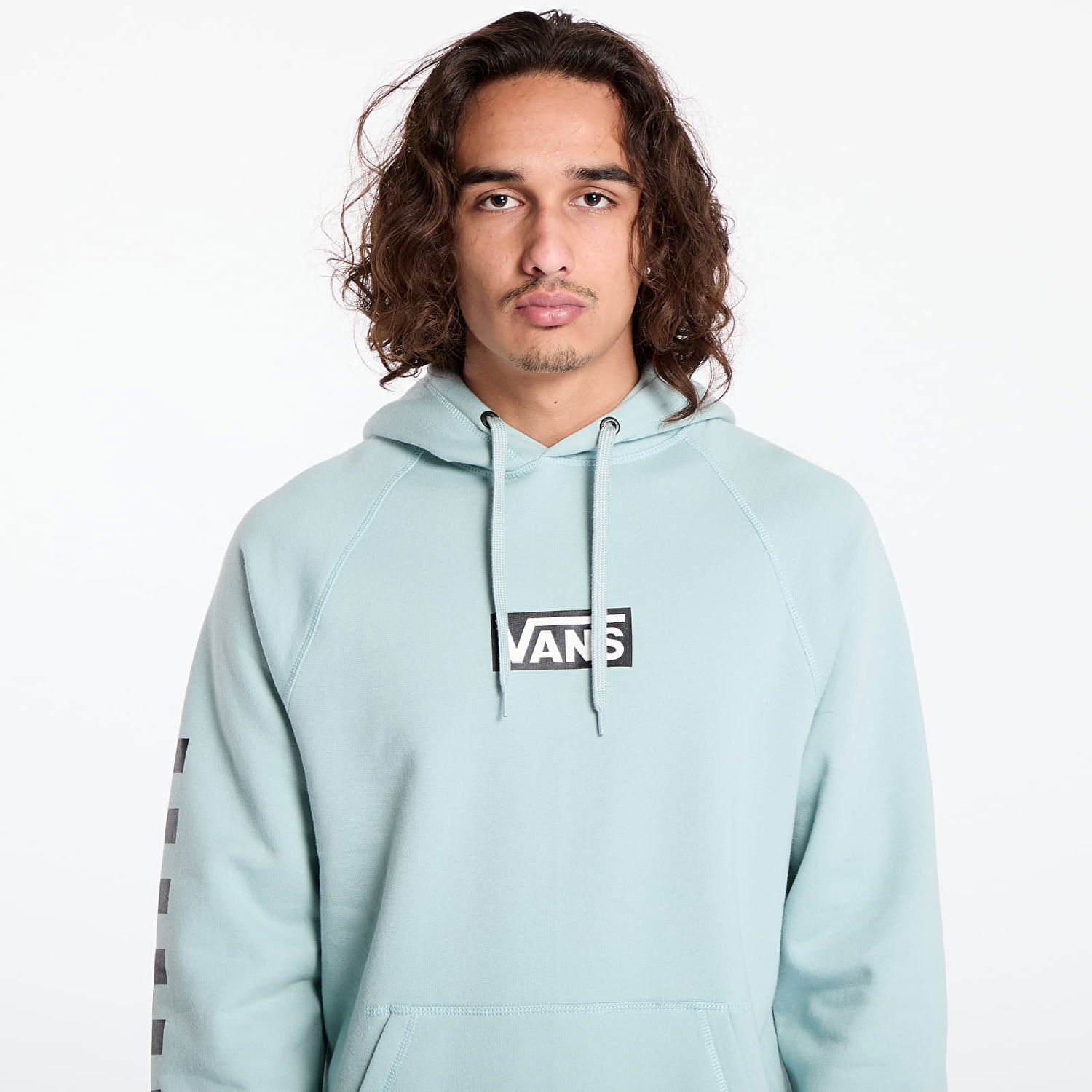 Суитчър Vans Boxed Pullover Gray Mist Тюркоазено | VN000HP1M8I1, 1