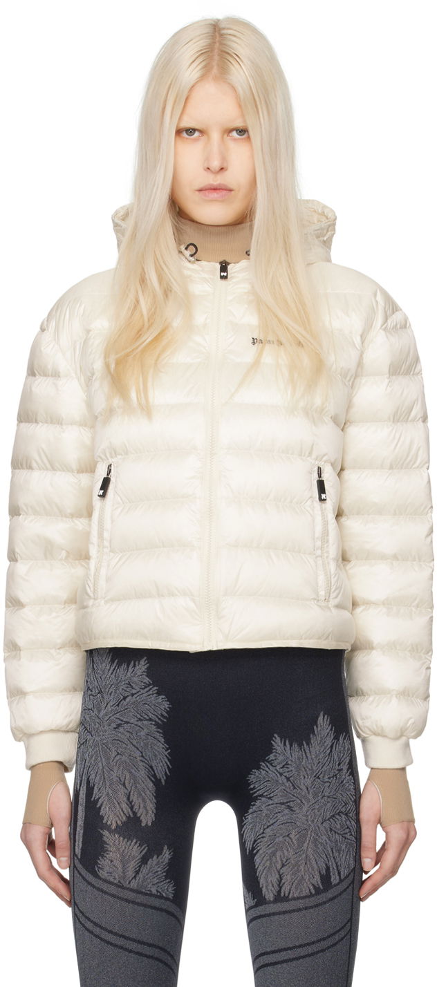 Яке Palm Angels Classic Down Jacket Бяло | PWED026S24FAB0010310