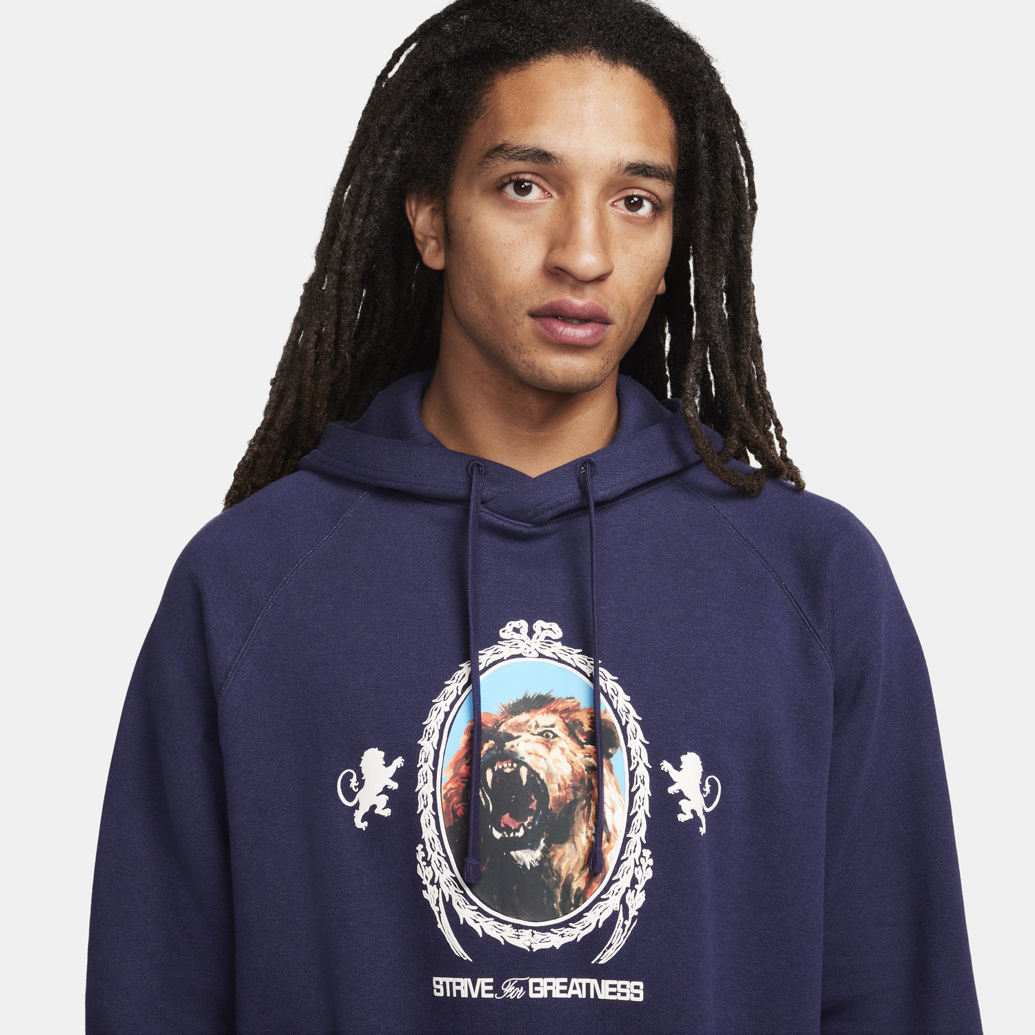 Суитчър Nike LeBron Pullover Fleece Hoodie Тъмно синьо | FB7123-555, 1