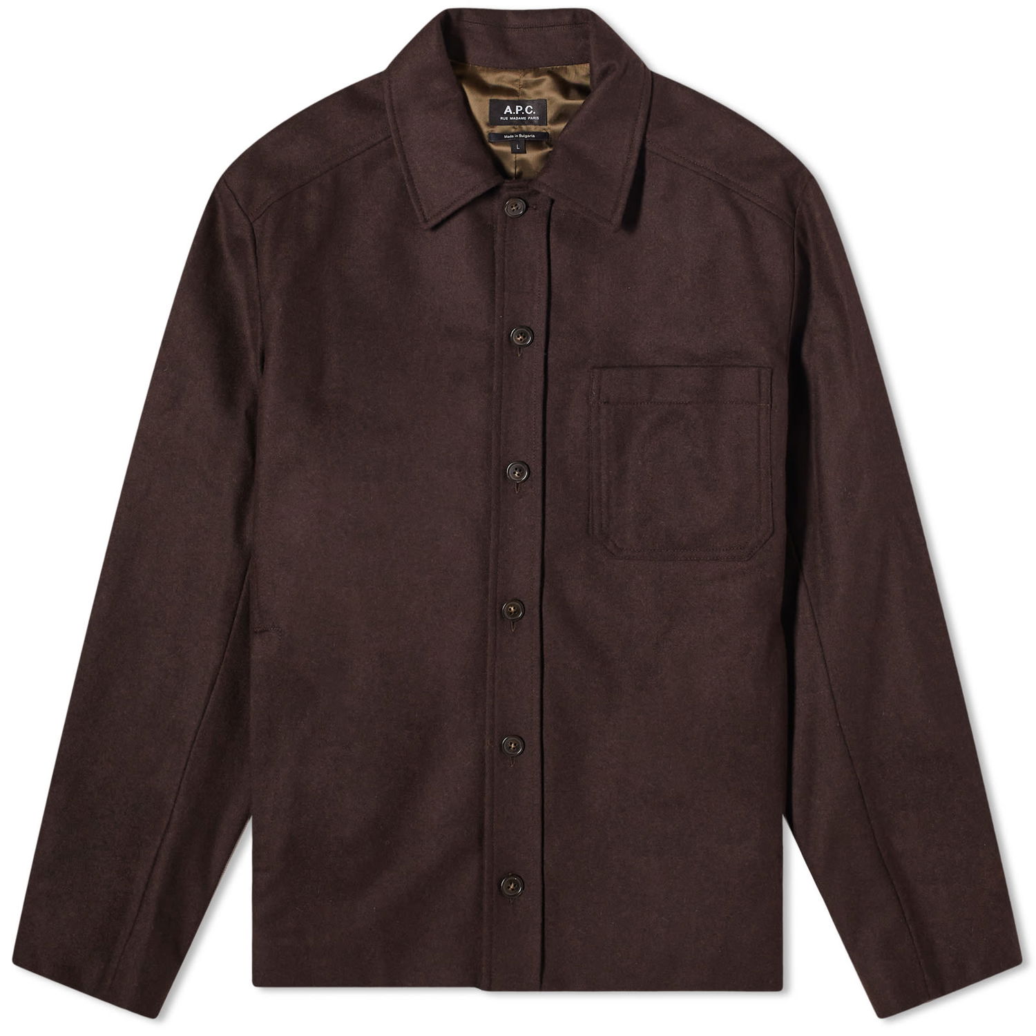 Риза A.P.C. Jasper Wool Overshirt Кафяво | WOAPN-H02871-PCA, 0