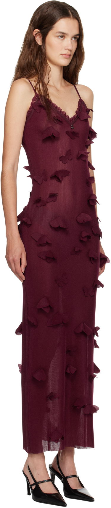 Pокля Coperni Coperni Butterflies Techno Midi Dress Бургунди | COPML166Y3015, 1