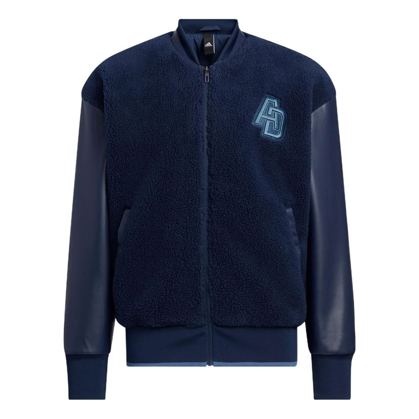 Яке бомбър adidas Originals Monogram Fleece Bomber Jacket Синьо | IB2726