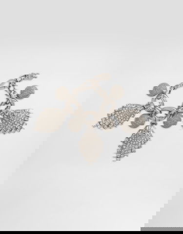 Гривна Dolce & Gabbana Dolce & Gabbana Rhinestone Maxi-Bracelet with Chain and DG Logo Металик | WBR2E5W111187655, 3