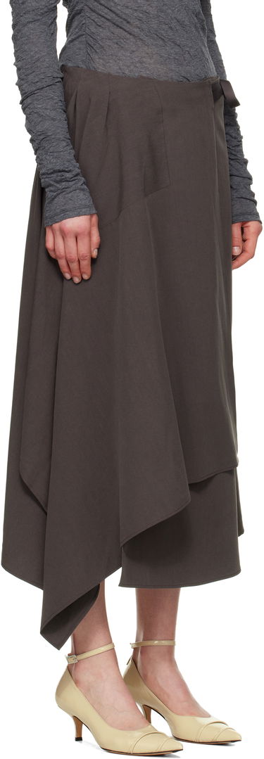 Пола OUR LEGACY Our Legacy Spinnaker Midi Wrap Skirt Кафяво | W2254SCP, 1