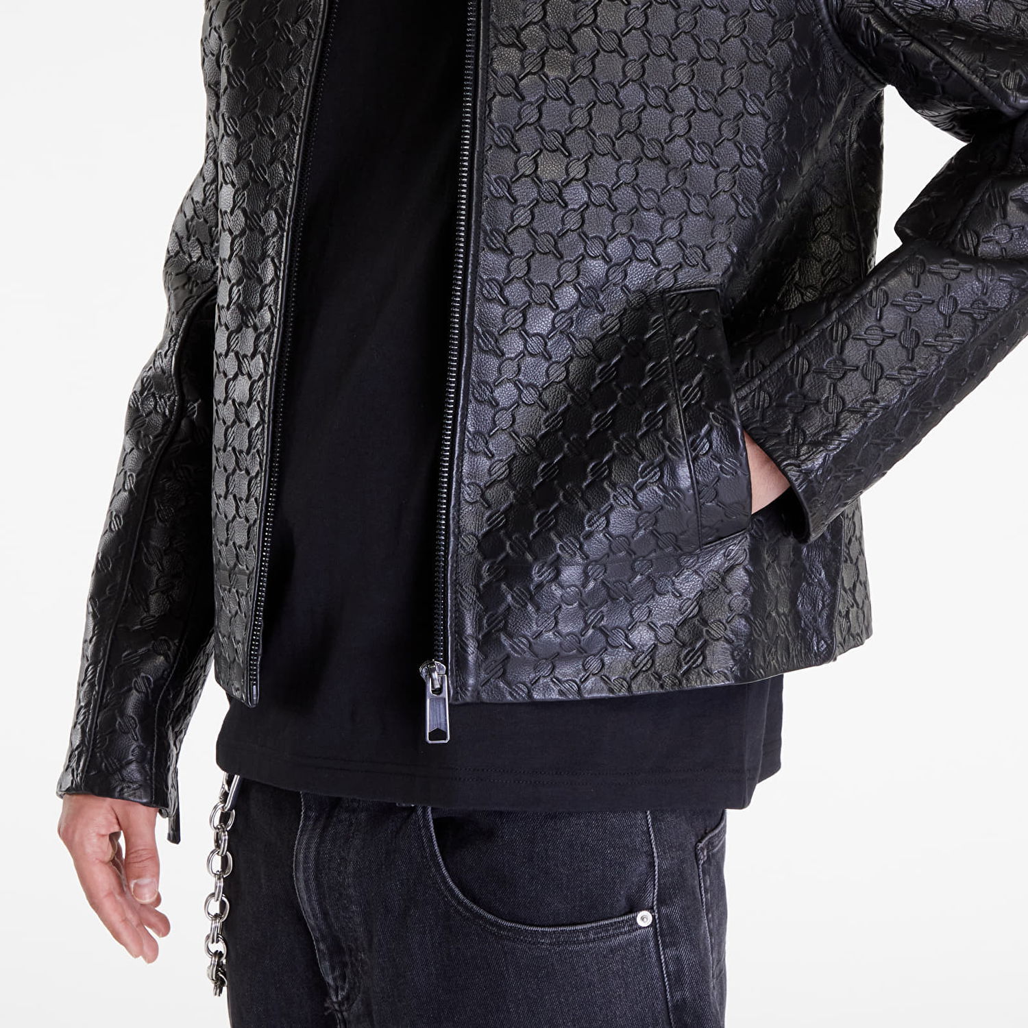 Яке DAILY PAPER Silence Monogram Leather Jacket Черно | 2411001, 1