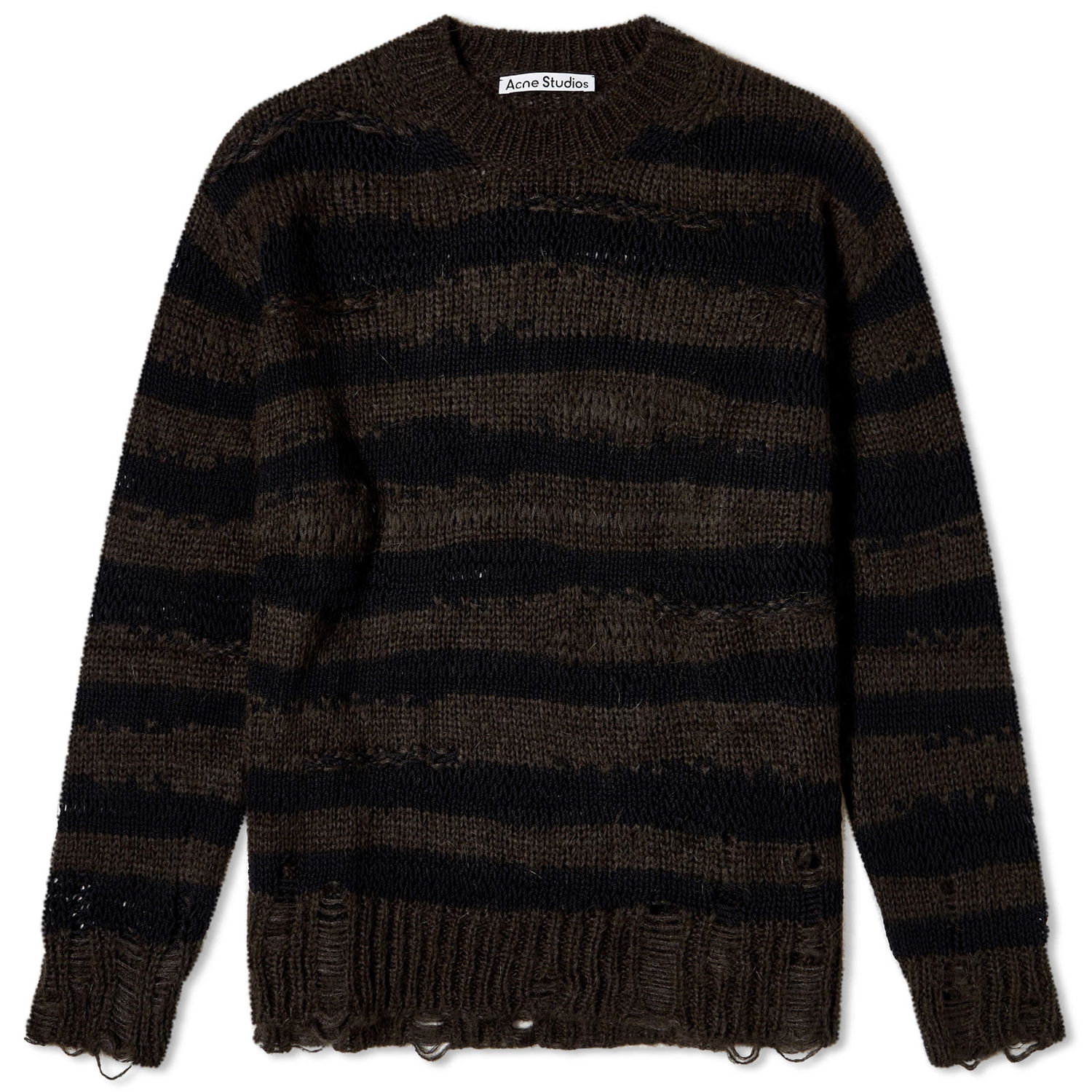 Тениска Acne Studios Karita Mohair Stripe Jumper Черно | A60399-DF5, 0