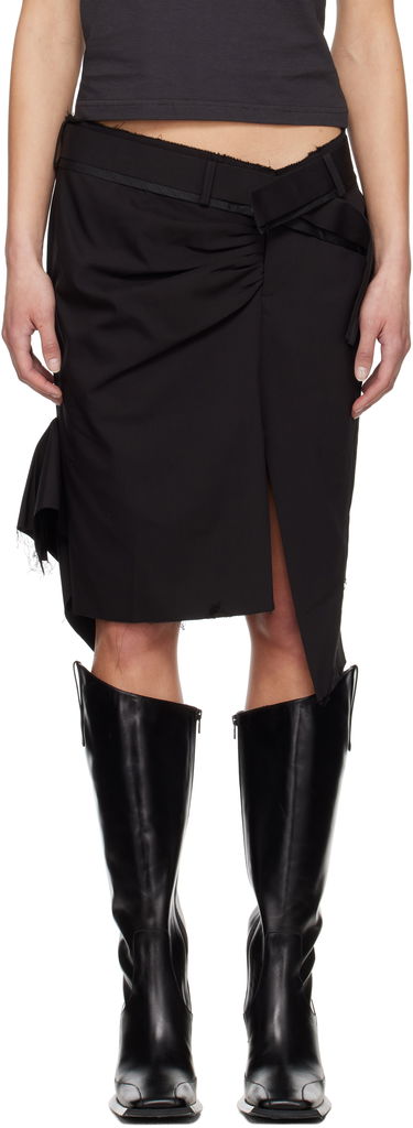 Пола Ottolinger Ottolinger Drape Pencil Miniskirt Черно | 123-300523-01, 0