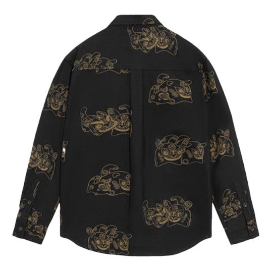 Риза Li-Ning Gold Series Totem Full Print Loose Jacket Черно | ASHS007-2