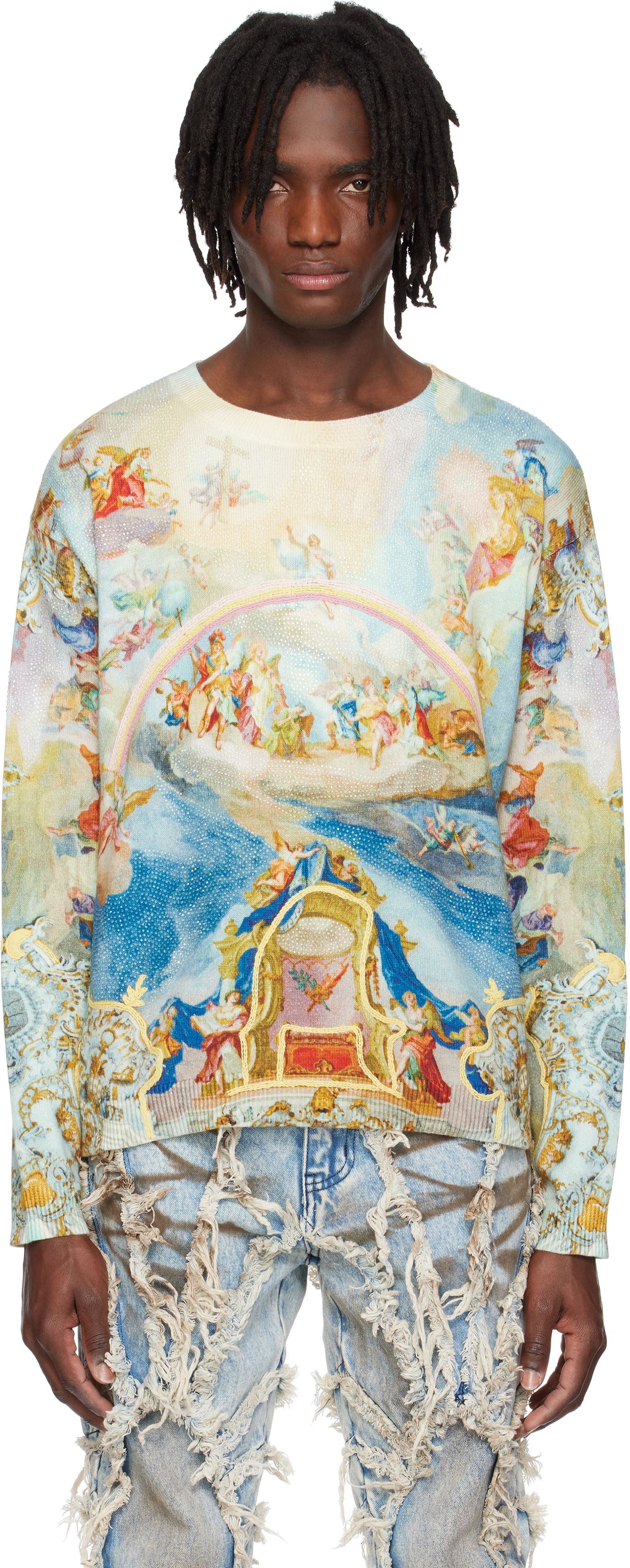 Пуловер Who Decides War Who Decides War Archaic Graphic Print Sweater Многоцветен | 1110050030SS25, 0