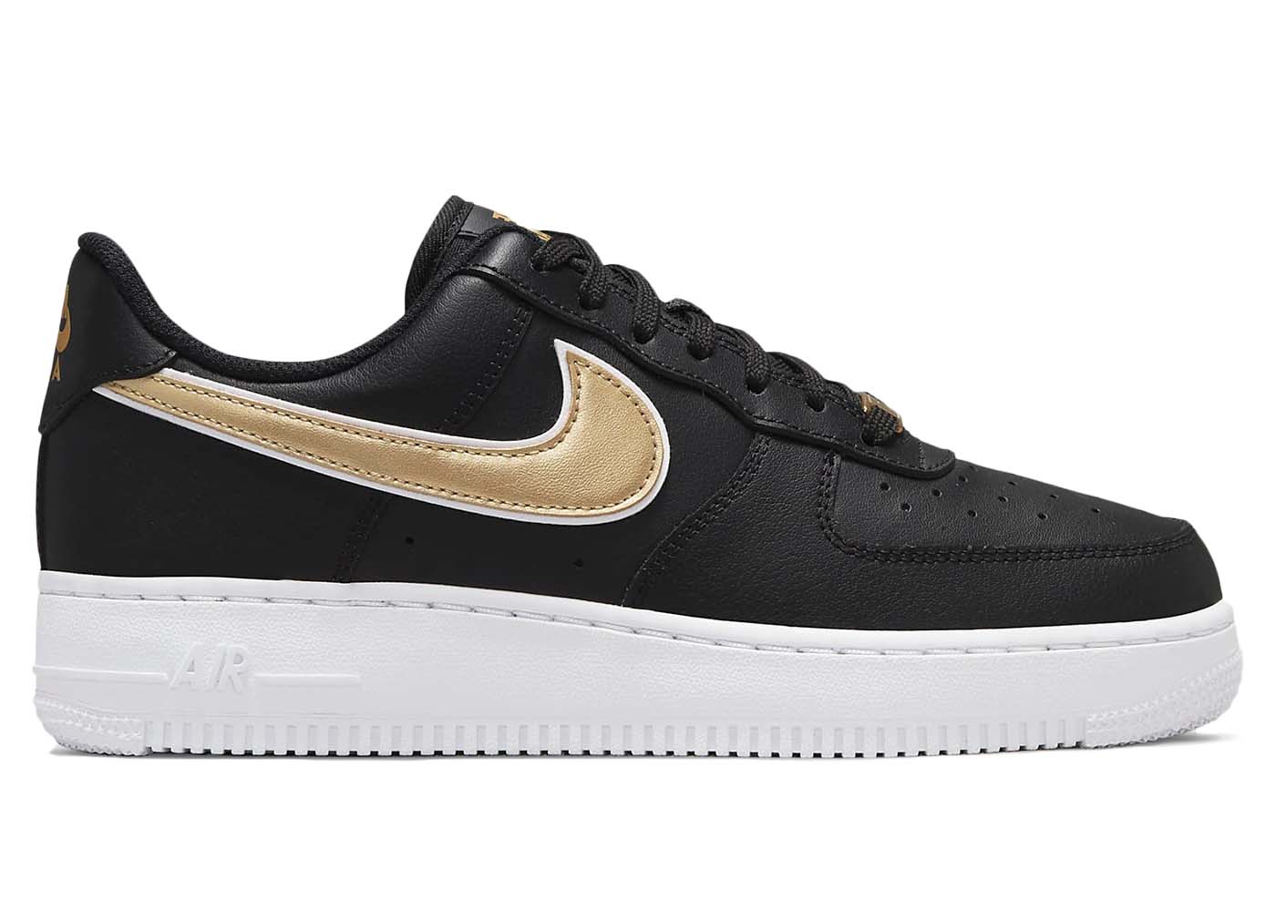Кецове и обувки Nike Air Force 1 Low '07 Essential Black Metallic Gold W Черно | DD1523-001, 0