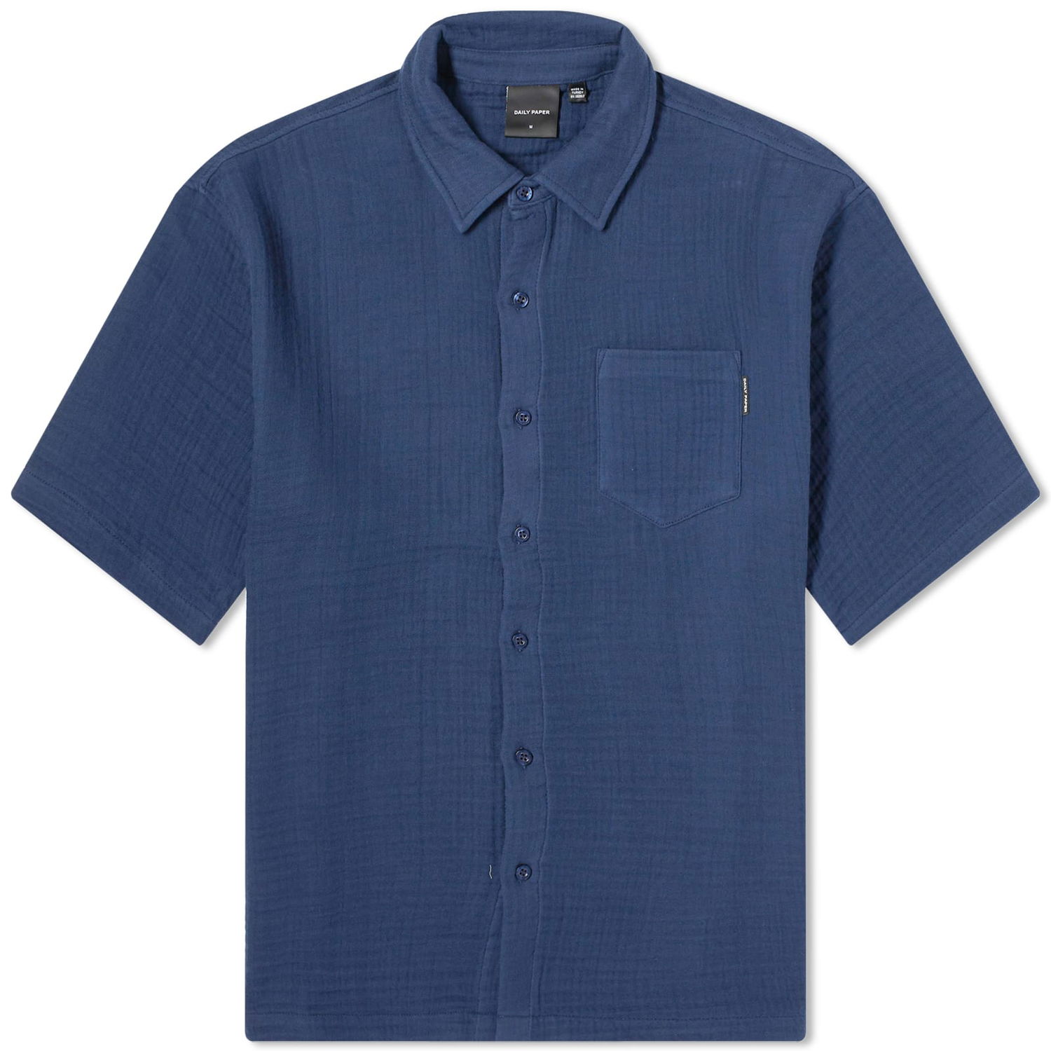Поло тениска DAILY PAPER Enzi Seersucker Shirt Тъмно синьо | 2411134, 0