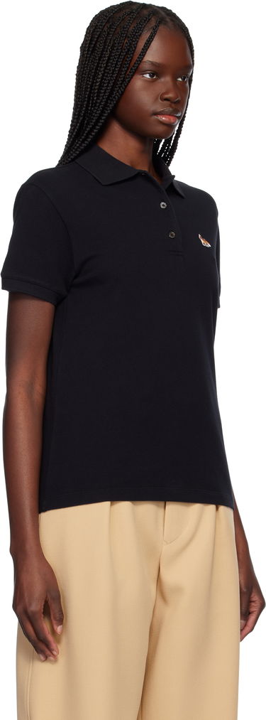 Поло тениска MAISON KITSUNÉ Maison Kitsuné Baby Fox Patch Regular Polo Черно | OW00207KJ7010, 1