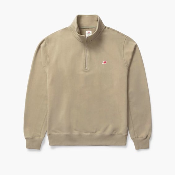 Суитчър New Balance Made In Usa Quarter Zip Бежово | MT33544TCO, 0