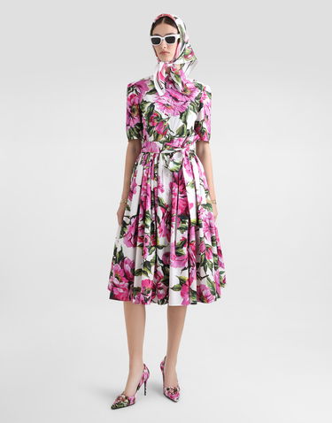 Pокля Dolce & Gabbana Dolce & Gabbana Cotton Jacquard Corset Dress with Floral Print Многоцветен | F6AGMTHS5S3HA5KR, 1