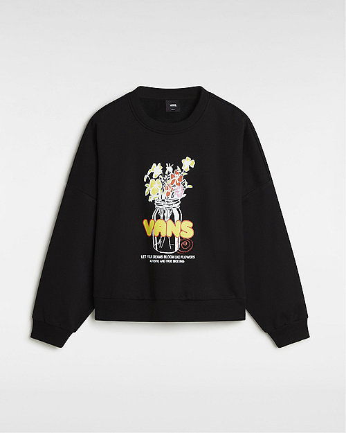 Суитчър Vans Boquet Loose Crew Sweatshirt Черно | VN000KH8BLK, 0