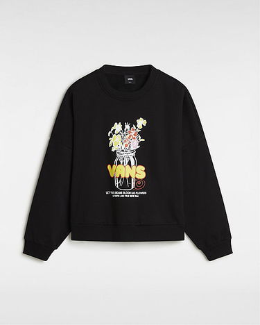 Суитчър Vans Boquet Loose Crew Sweatshirt Черно | VN000KH8BLK, 0