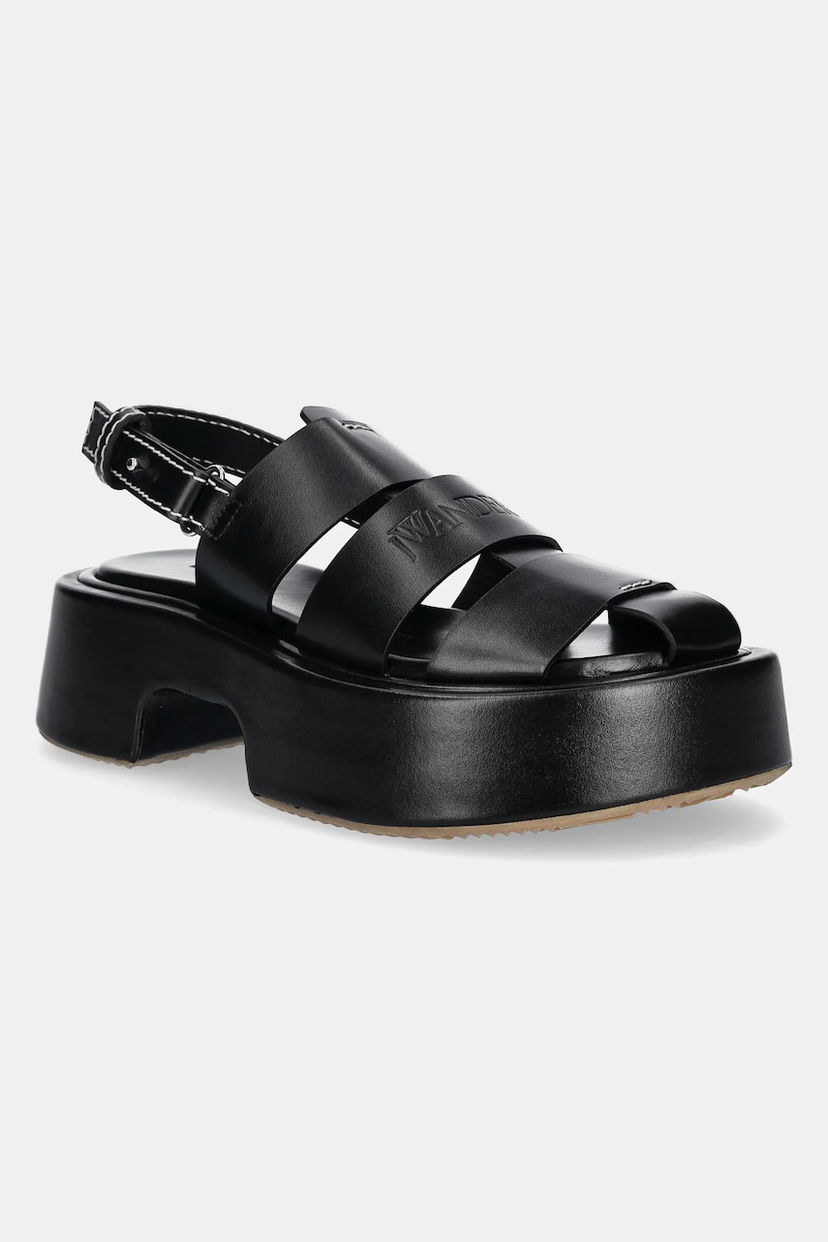 Кецове и обувки JW Anderson JW Anderson Leather Platform Sandals Черно | SN0099.LA0323.999