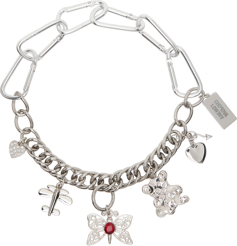 Колие Chopova Lowena Chopova Lowena Fly Little Bear Carabiner Necklace Металик | 6547