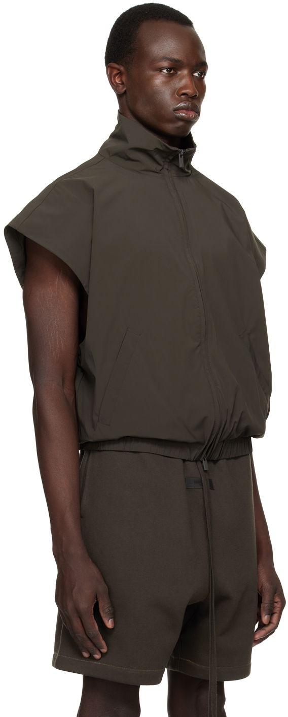 Жилетка Fear of God Fear of God ESSENTIALS Zip Vest Кафяво | 202BT225005FW, 1