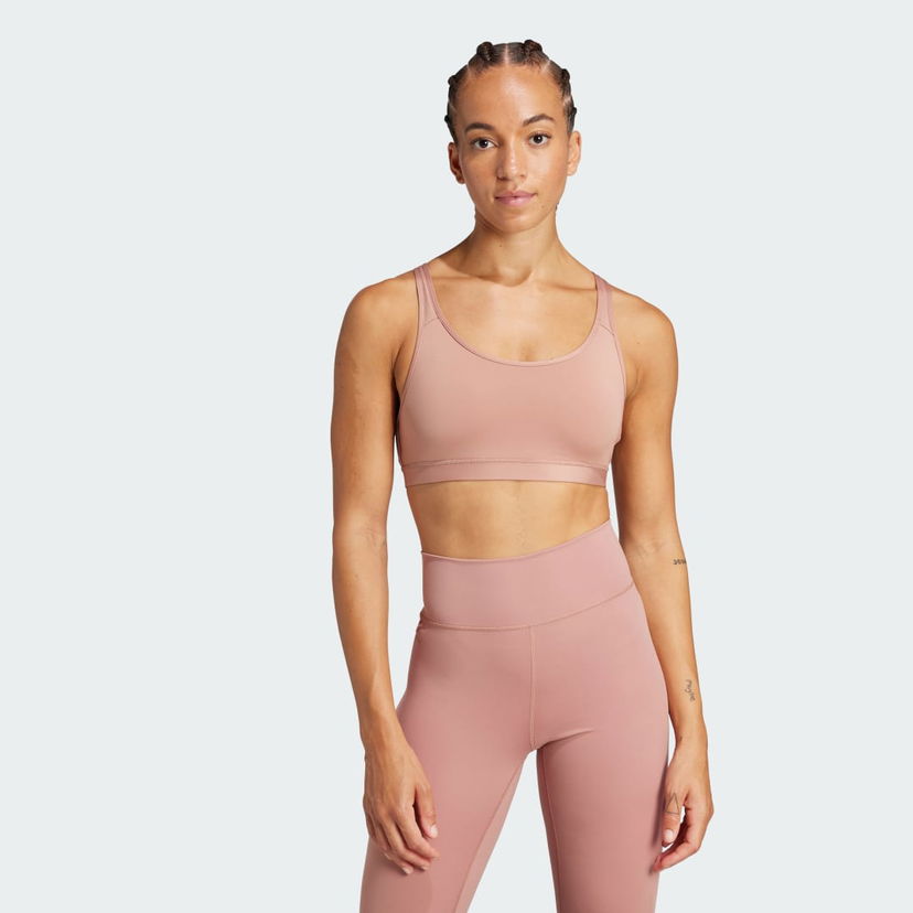 Сутиен adidas Performance Essentials Medium-Support Training Sports Bra Розово | JN6876