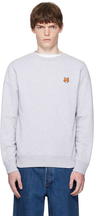 Суитчър MAISON KITSUNÉ Maison Kitsuné Fox Head Patch Regular Sweatshirt Сиво | PM00303KM0340, 0