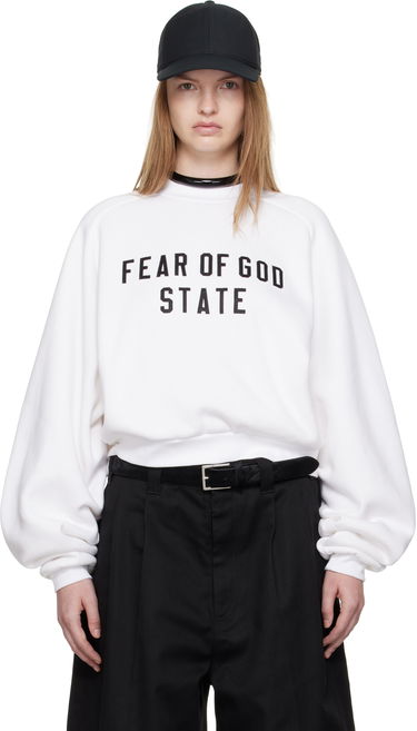 Суитчър Fear of God Fear of God ESSENTIALS Fleece Raglan Crewneck Sweatshirt Бяло | 192SP257834FW, 0