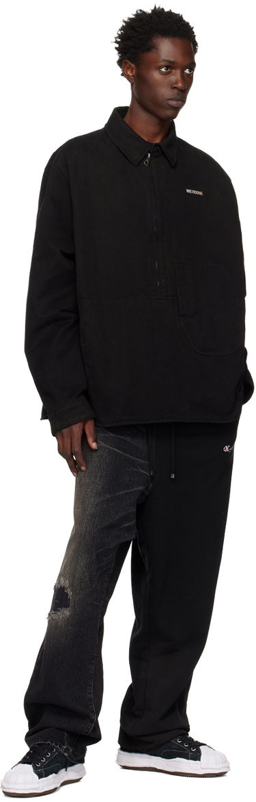 Риза We11done Designer Half-Zip Oversized Shirt Черно | WD-SH3-22-157-U-BK, 3