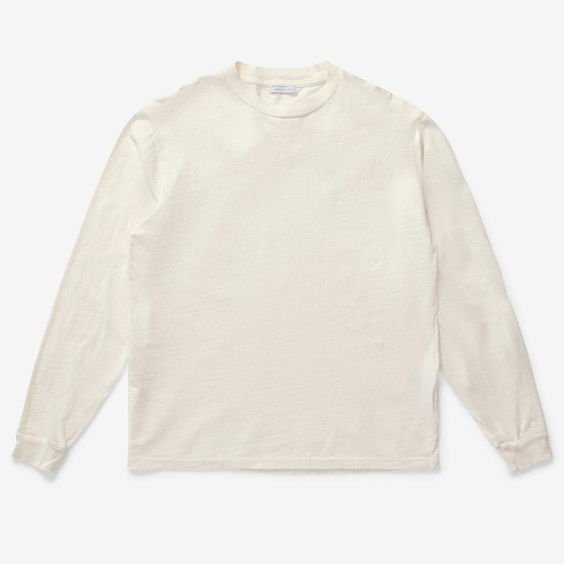 Тениска John Elliott Long Sleeve University Tee Salt Бяло | A189M14519A, 1