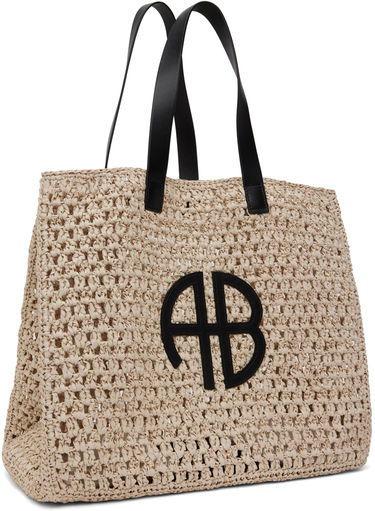 Голяма пазарска чанта Anine Bing Large Crochet Tote Bag Бежово | A-13-2158-022, 1