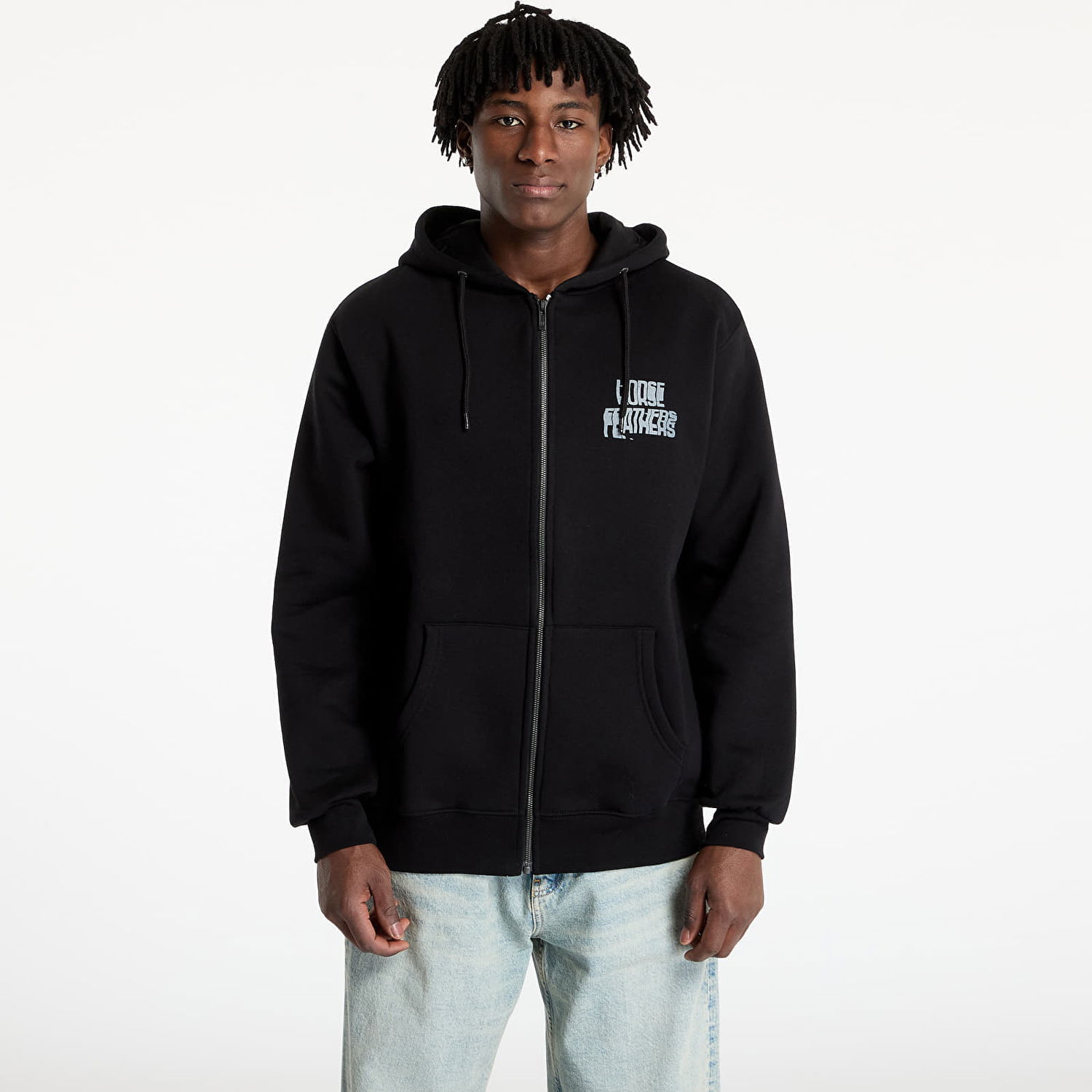 Суитчър Horsefeathers Horsefeathers Xerox Zip Hoodie Черно | SM1372C, 0