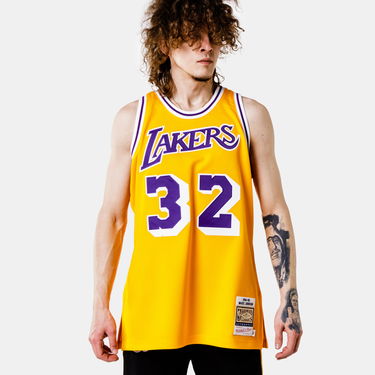 Фланелка Mitchell & Ness Authentic Jersey Los Angeles Lakers Magic Johnson Жълто | AJY4GS18088-LALLTGD84EJH, 0