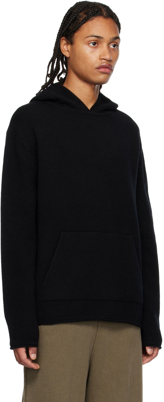 Суитчър We11done We11done Jacquard Knit Hoodie Черно | WD-KT3-23-639-U-BK, 1