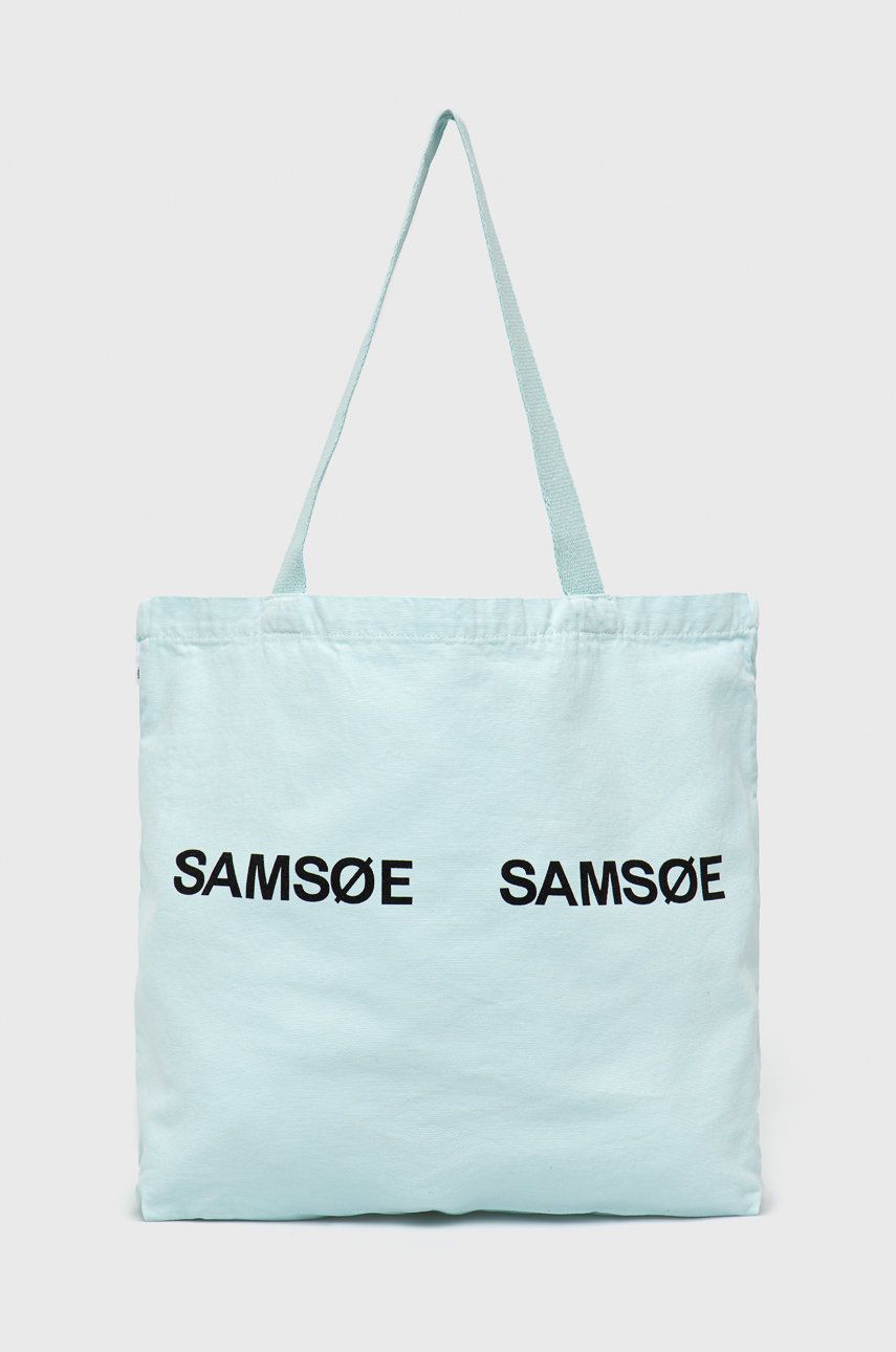 Голяма пазарска чанта Samsoe Samsoe Frinka Shopper Тюркоазено | F20300113, 0