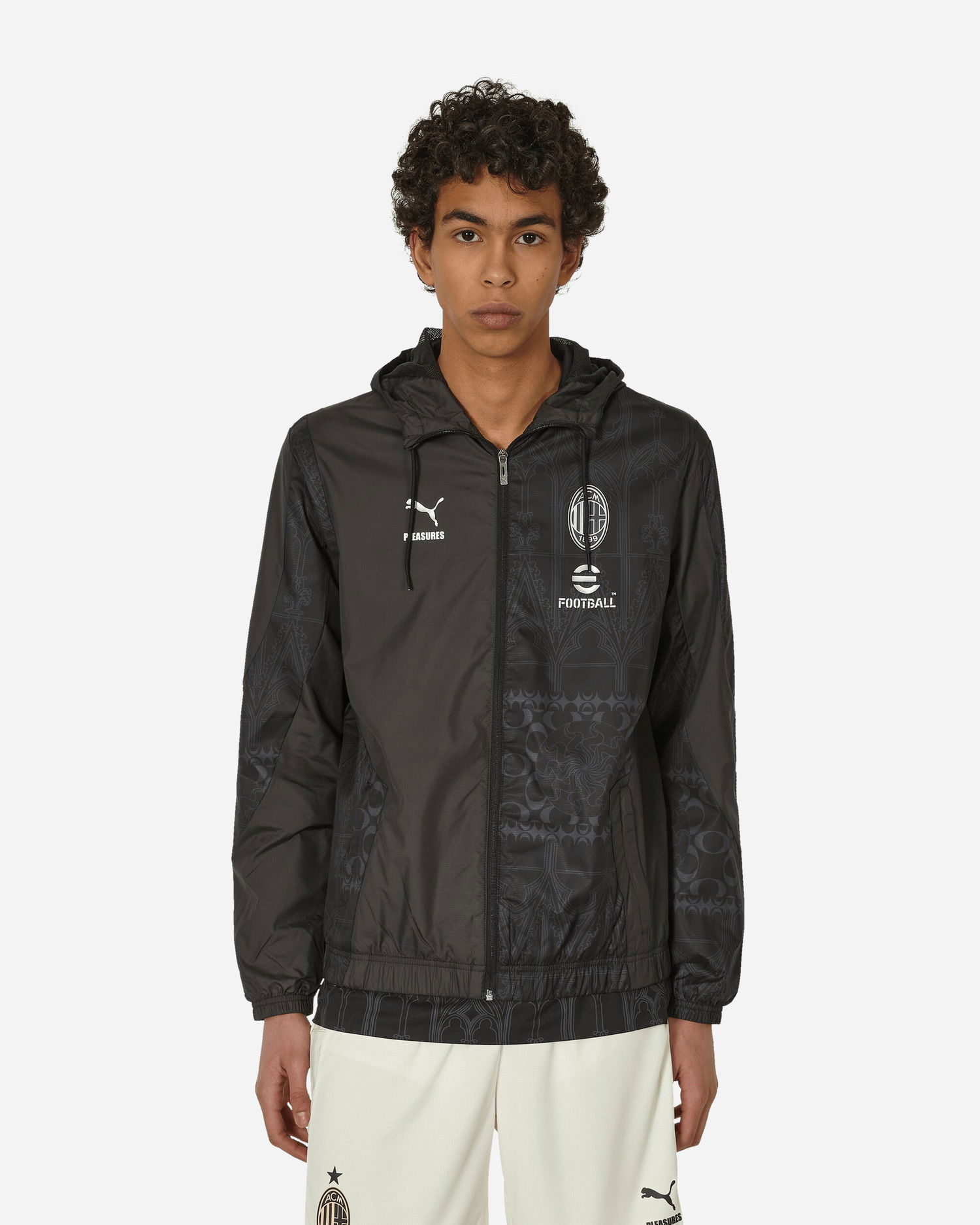 Яке Puma AC Milan x Pleasures Prematch Jacket Black / Asphalt Черно | 776092-01, 0
