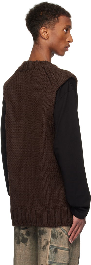 Пуловер We11done We11done Sleeveless Knit Sweater Кафяво | WD-KT3-24-667-U-BR, 2