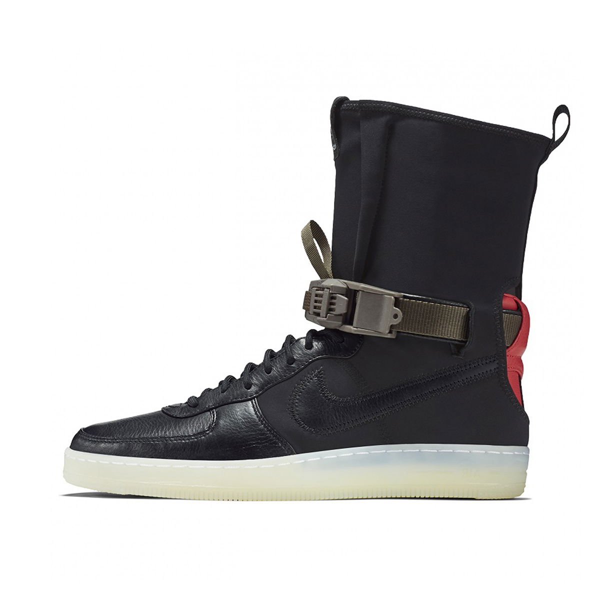 Кецове и обувки Nike Acronym x Air Force 1 Downtown Black Crimson Черно | 649941-006, 1