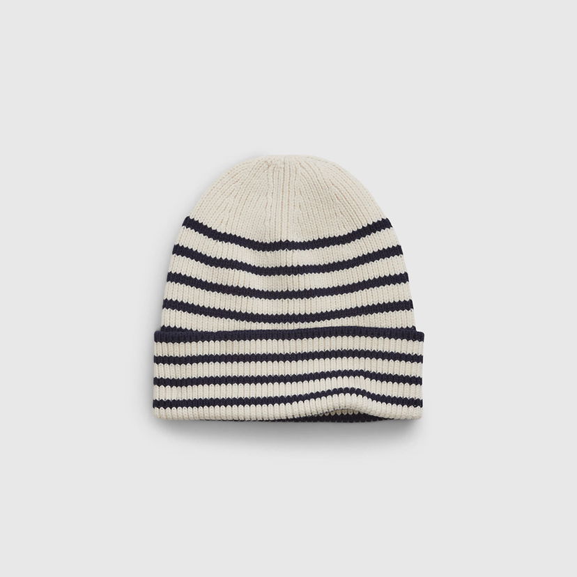 Шапка GAP Logo Beanie New Off White Stripe Universal Бежово | 795371-00